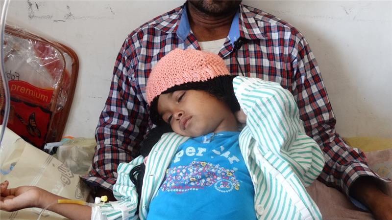Hospital in Yemen, heading an article on cancer care in the country