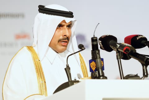 Sheikh Abdullah bin Saud Al Thani, Governor of Qatar Central Bank, at the Euromoney Qatar Conference
