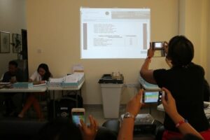Filipino expats in the UAE celebrating an election result