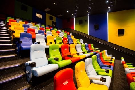 VOX Cinemas auditorium, heading an article on Oman mall investment