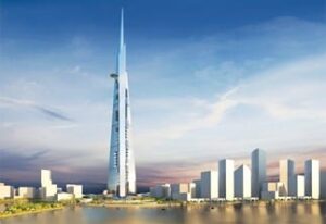 kingdomtower Jeddah Tower under construction in Saudi Arabia