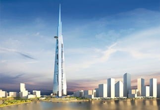 Jeddah Tower under construction in Saudi Arabia