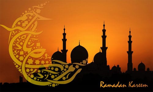 dubai-insights Ramadan greeting graphic, heading an article on shorter office hours during Ramadan