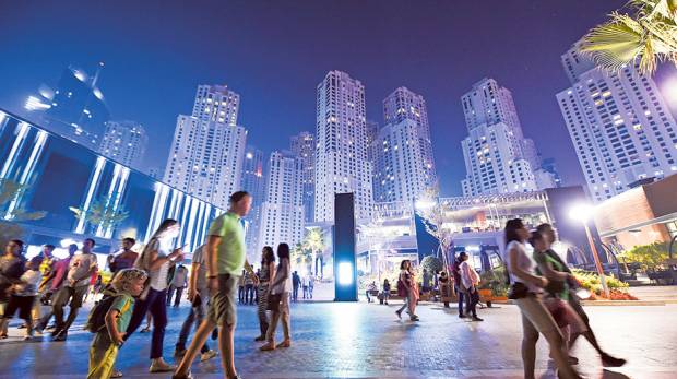 Dubai street scene, heading an article on the city's liveability ranking