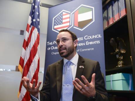 dubai-insights UAE and United States flags, heading an article on continued UAE business ties