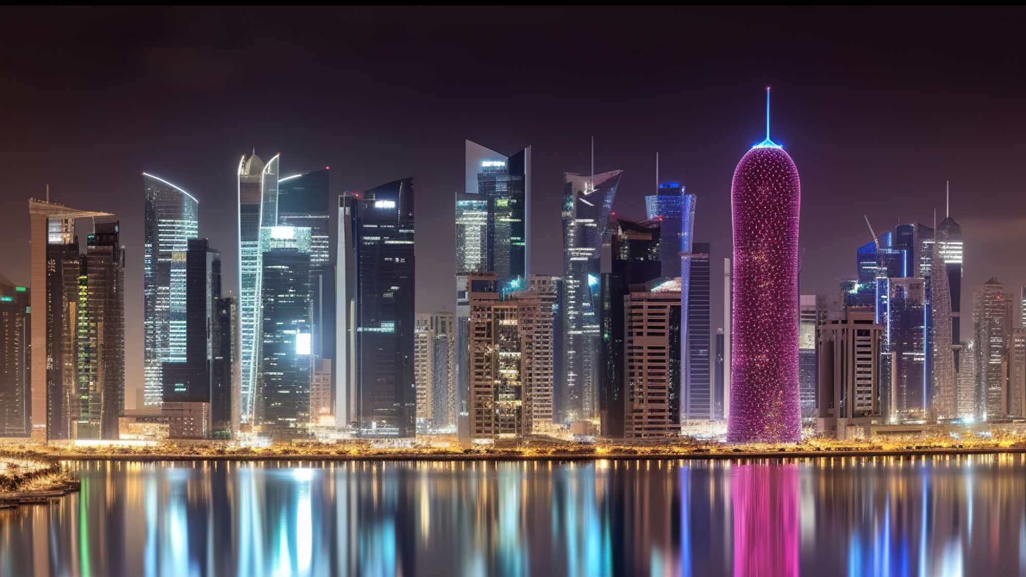 doha Doha skyline across the bay in Qatar