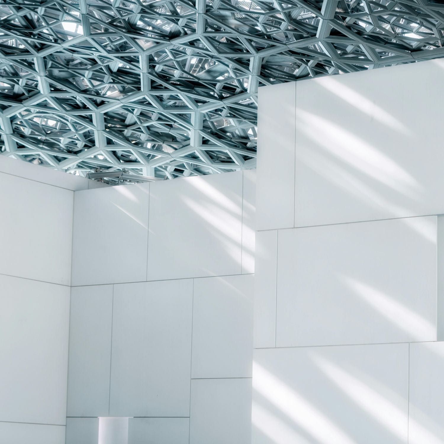 The domed roof of Louvre Abu Dhabi on Saadiyat Island